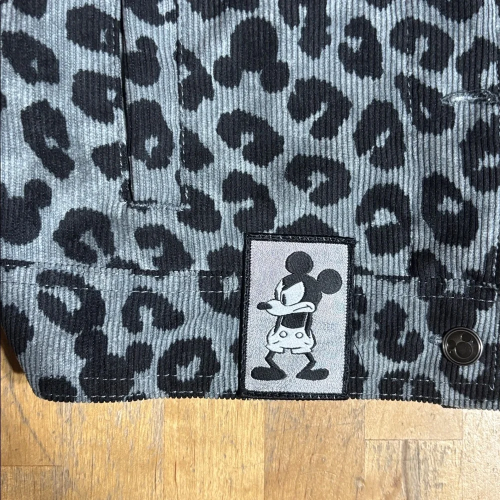 Disney Mickey Mouse Corduroy Leopard Print Jacket - Picture 3 of 10